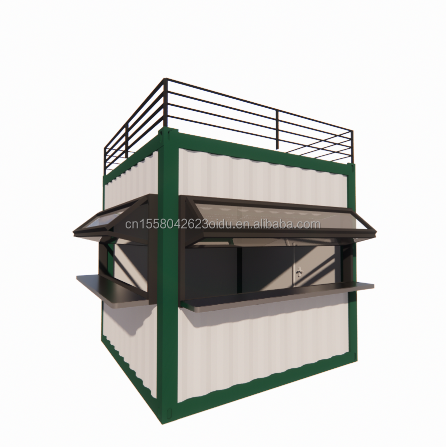 Wall 50/75/100mm Wave Sandwich Panel 20ft/40ft Prefabricated Mobile Bar Customizable 10 FT Modern Prefab Tiny Shop