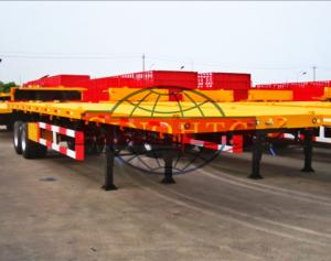 Quality 2 Axles Container Semi Trailer 40 Feet Flatbed Semi Trailer FUWA / BPW Axle wholesale