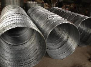 Hot Dipped Galvanized Barbed Razor Blade Concertina Wire For Anti-Piracy
