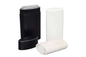Quality 15g 50g 75g Plastic PP Oval Deodorant Stick Container With Flat Top Cap 0.5 - 2.5 Oz wholesale