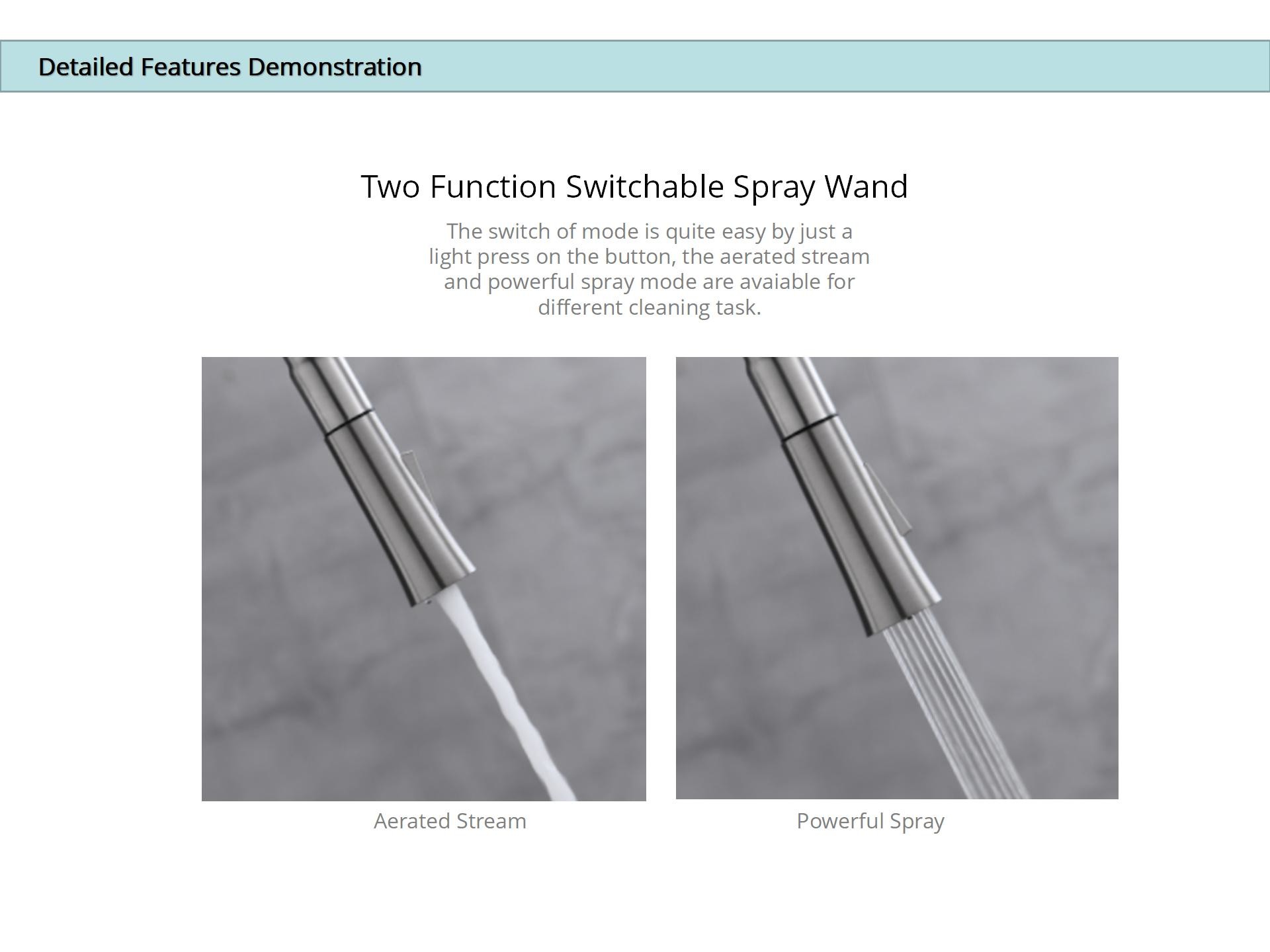 Single Lever Touch Sensor Kitchen Faucet Flexible Hot Cold Water Supply