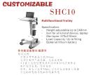 Patient Monitor Medical Trolley Cart , Medical Carts On Wheels With Drawers