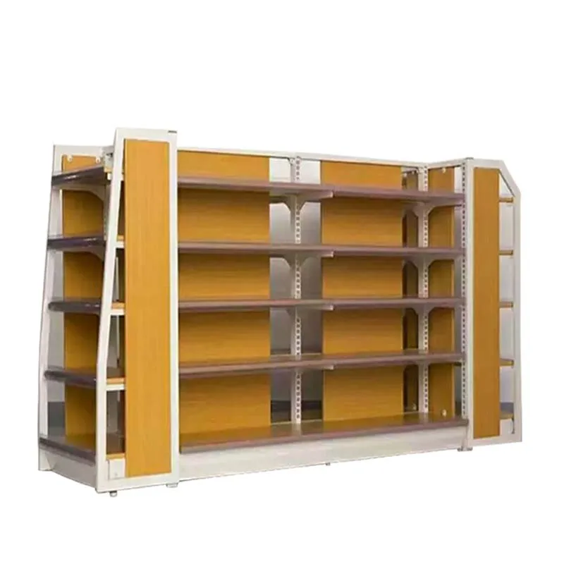Factory Customized color size supermarket display shelf for rice