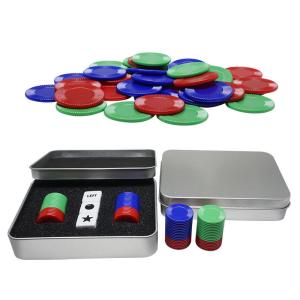 Quality 40mm ABS Texas Classic Casino Poker Game Chips 5 Colors Customized wholesale