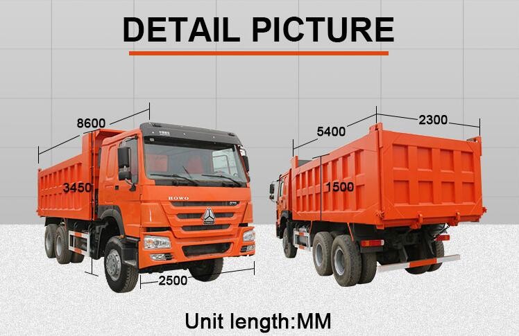 Heavy Duty Used Howo Dump Truck , Howo Ten Wheeler Dump Truck