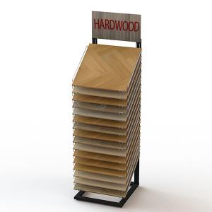 Quality Free Stand 16 40x40cm Hardwood Floor Tile Display Rack wholesale
