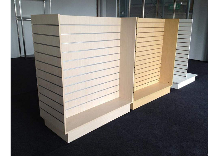 Customized Slatwall Display Units , Store Display Shelving For Sport Clothing Shop