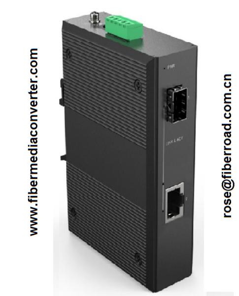 Industrial Giga Fiber Media converter -40℃~75℃ , 1×10/100/1000BASE-Tx RJ45 to 1