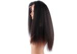 Resilient Thick Virgin Remy Human Lace Front Wigs 18" Kinky Straight Comb Easily