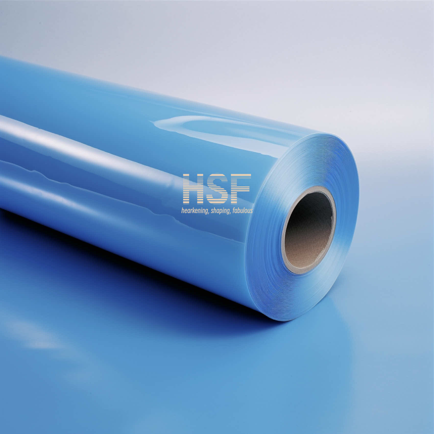 40 μm opaque blue PE release film, silicone UV cured, for protective and packaging, tapes, labeling and graphics