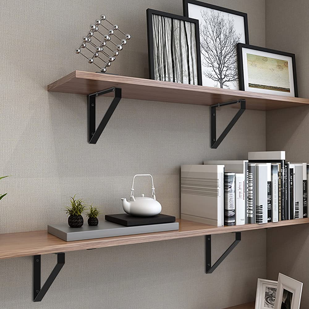 Metal Floating Shelf Brackets 7.64*6.61*2.72cm Single-side Structure DIY Decorative