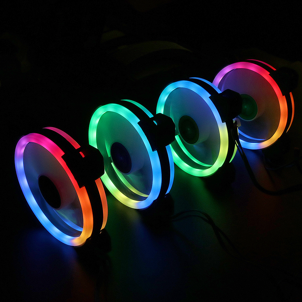 RGB Electrical Cooling Fan 6Pin Interface Fan Cooler With Controller Remo PC Computer Case With RGB LED Lights