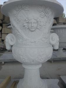 Quality White Marble Flowerpot for building wholesale