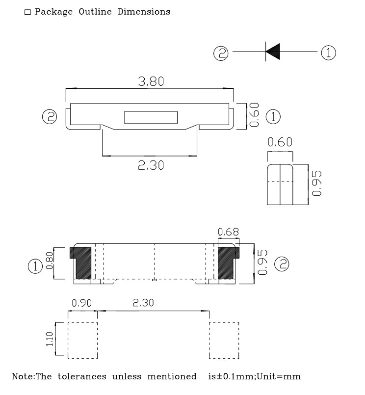 Small size Side View SMD LED 020 white light Multiscene For TV Backlight