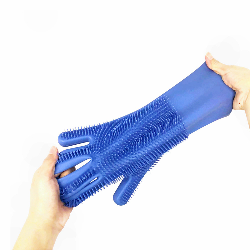 Best Amazon Hot Heat Resistant Kitchen Five Finger Barbecue Grilling Rubber Silicone Oven Reusable Cooking BBQ Glove for cooking