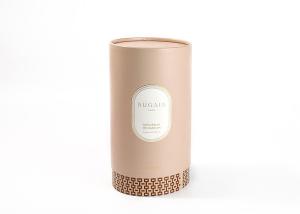 Quality Handmade Empty Eco Friendly Candle Boxes , Rigid Cylinder Round Cardboard Gift Box wholesale