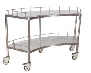 Quality Hospital Fan Shaped Apparatus Cart Medical Trolley Cart For Hospital 1400MM 45CM wholesale