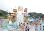 Pirate Ship Water Theme Park / Outdoor Aqua Playground For Family