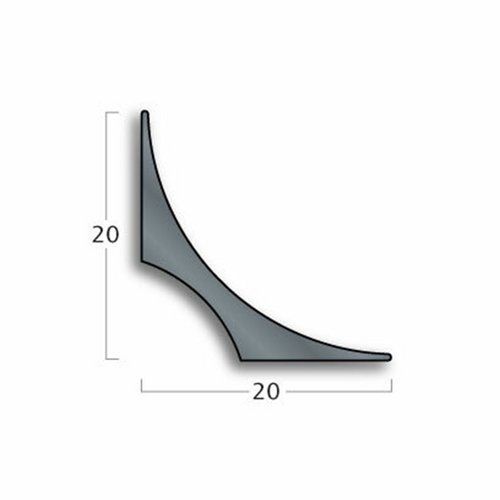 Customizable White Color PVC Cove Former with Length Choices 15x15mm 20x20mm 38x38mm