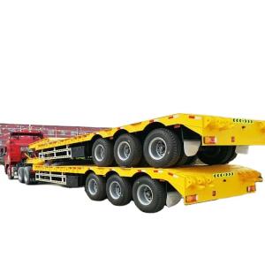 Quality 226 Batch Announcement Low Bed Semi Trailer with Dolly or Hydraulic Ramp or Car Lift wholesale