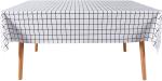 Plastic Catering Plaid Black And White Disposable Table Cloths