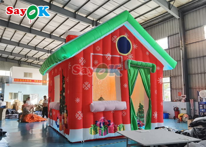 Outdoor Inflatable Holiday Decorations Inflatable Christmas House 4.6x4.6x5mH