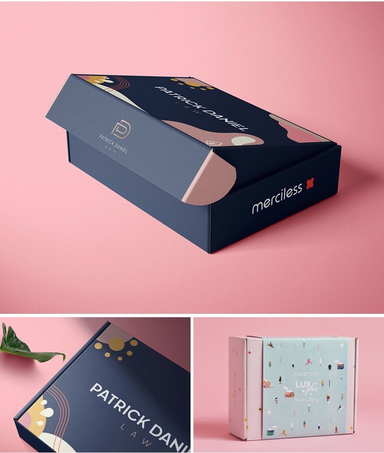 Retail Online Store Packing Rigid Cardboard Paper Corrugated Mailer Box Wholesale Retail Packaging Empty Mailing Folding Carton Boxes for Luxury Clothing Brand