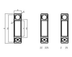 Quality Heavy Load Deep Groove Ball Bearings M6305 ZZ wholesale