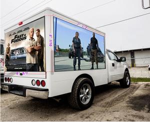 China P4mm Trailer Mounted Led Screen , 256*128MM Movable Led Display on sale
