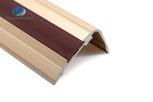 Quality Non Slip Aluminium Stair Nosing Edge Trim CQM Approved 3.0m Length wholesale
