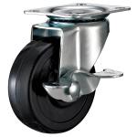 Small Thread screw black rubber caster 2",2.5",3" light duty Caster for Basket,
