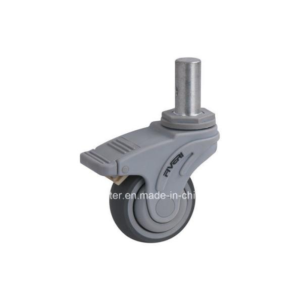 Fiveri 3" 95kg Stem Brake TPR Caster K5713-736 for Caster Application in Grey