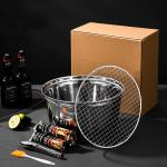 Portable BBQ Grilling Stove Stainless Steel 29cm For Camping
