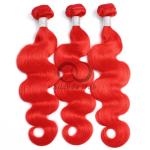 Red Body Wave Remy Human Hair Bundles Sew In Weave Bundles Brazilian Bundle