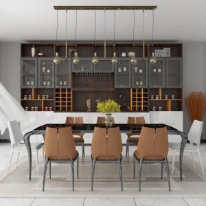 Quality ODM Corner Dining Room Cabinet Sideboard Buffet Table Wood Tabletop wholesale