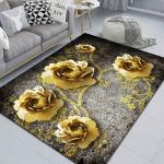 Geometric Printed Living Room Floor Carpets Rectangle Crystal Velvet Rug