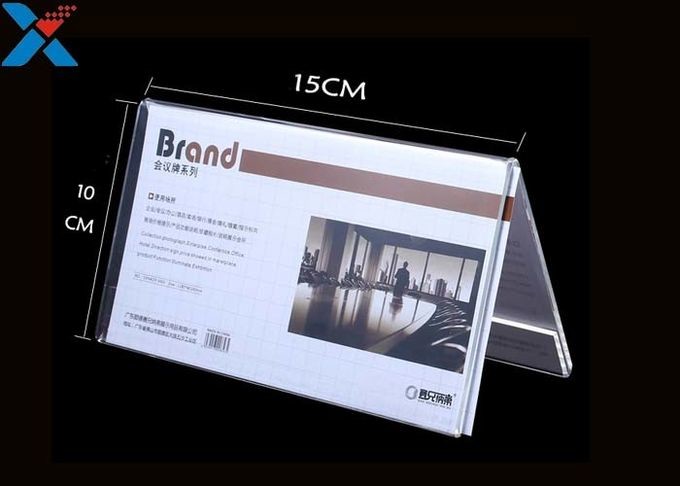3mm V Shape Acrylic Display Sheet Clear Perspex Tabletop Sign Holders