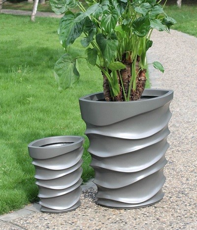 Modern Fiberglass Flower Pots For Indoor Outdoor Home Garden Decoration