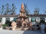 Women Statue Marble Stone Pool Water Fountain Outdoor