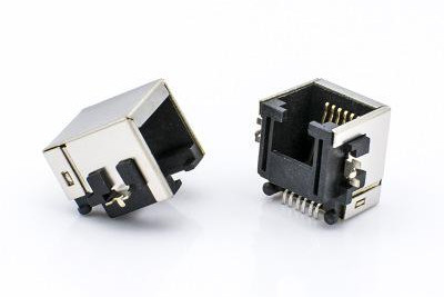 RJ11 Modular Jack,Shielded, SMT， RJ12 Telephone Jack 6P6C, Offset ,HULYN