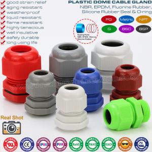 Quality M20 Nylon Polymer Plastic Metric Cable Gland, Adjustable 6-12mm Watertight Cable Gland with Fluoroelastomer Seal wholesale