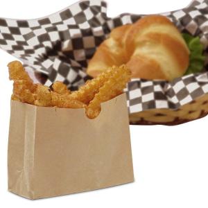 Quality Brown Paper Food Bags / Kraft Paper Snack Sacks Gusseted Type Grease Resistant wholesale