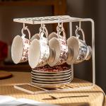 Red Ceramic Cup Saucer Set 200ml For Hot Drinks At Party Occasions