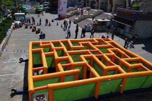 Quality Inflatable Labyrinth Games, Inflatable Square Maze Game For Chilren wholesale