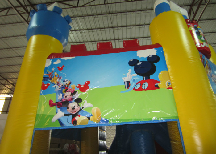 Cute lovely mickey inflatable combo castle beautiful inflatable mickey themed combo on sale