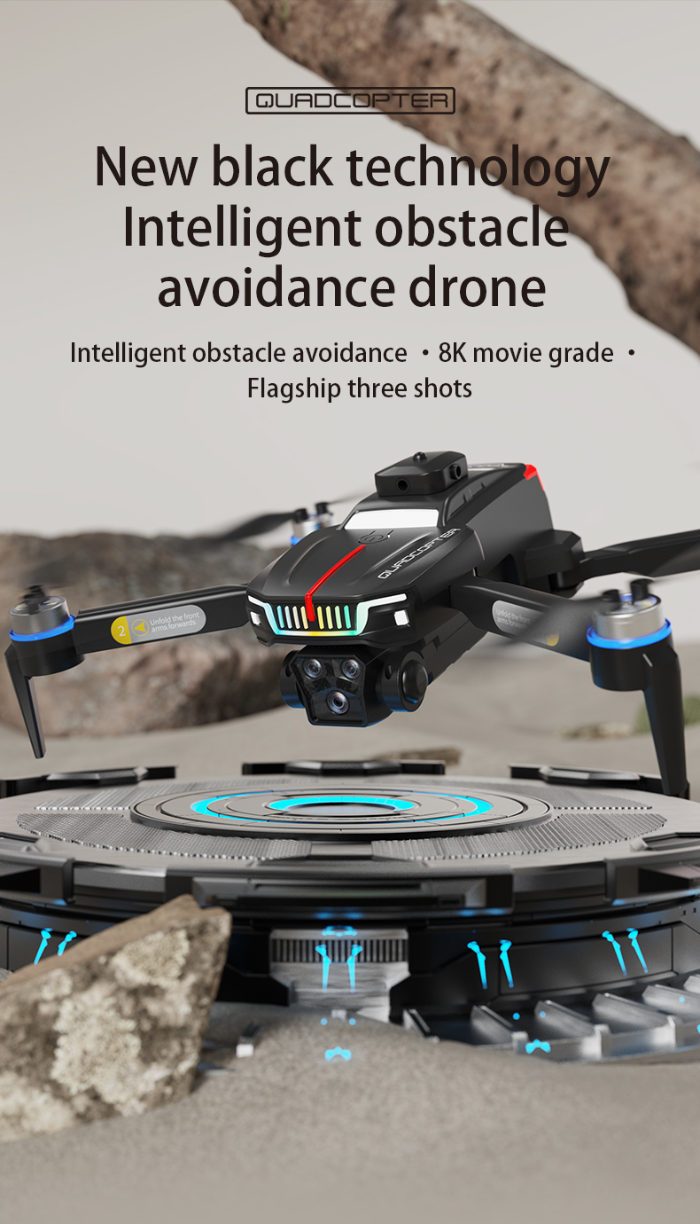 Flagship Performance Racing Drones Natural Color J16 Drone with Intelligent Obstacle Avoidance and Three Camera System