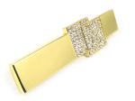 Square Crystal Drawer Handles , 96mm Arcylic Stone Gold Cabinet Pulls Gorgeous