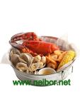 Round galvanized metal beverage tub with handles soda cooler beverage cooler