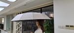 UPF 50 Auto Open / Close Pongee UV Beach Umbrella 23 Inches 12ribs Strong