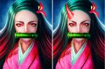 Anime Demon Slayer Flip Effect PET 3D Lenticular Picture